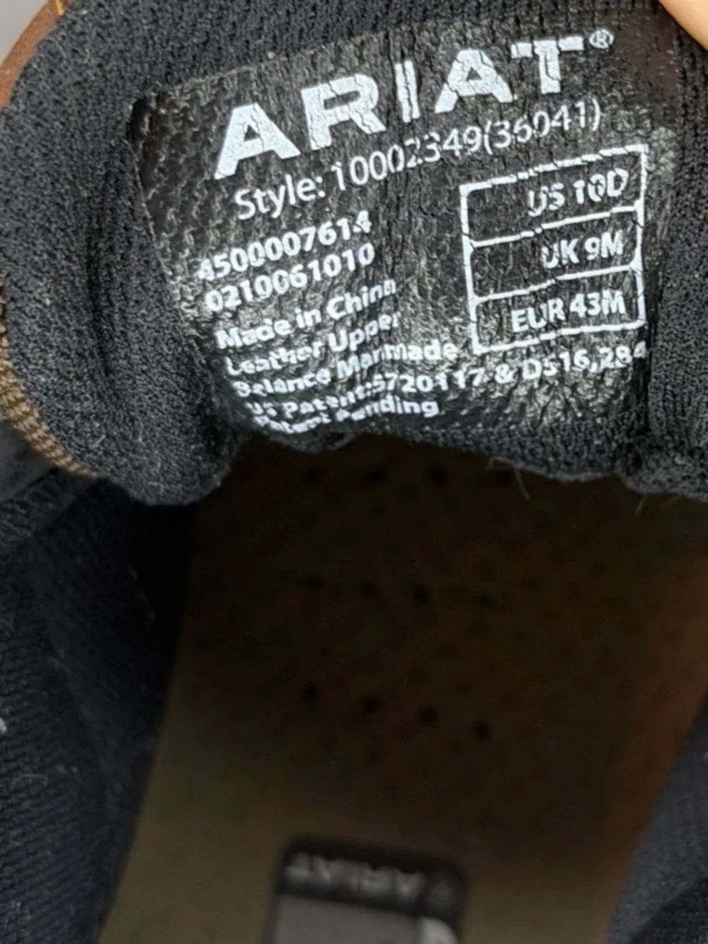 Ariat Brown Leather Lace-Up Work Boots